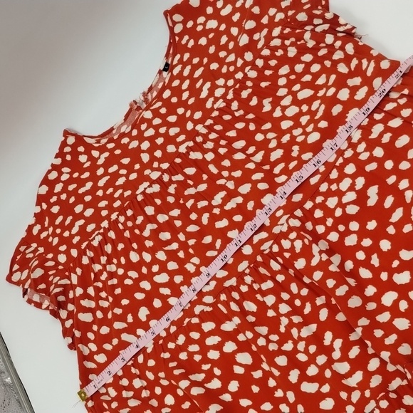 Cupshe The Gianna Dress women's Large dark orange spotted A-frame tiered dress - Picture 9 of 12